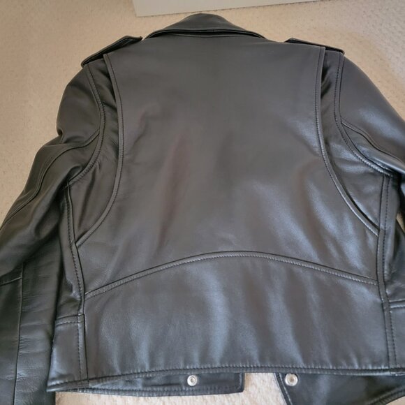 Sandro Leather Biker Jacket | Size US 2-4 | 100% Soft Lamb Leather - Picture 12 of 12